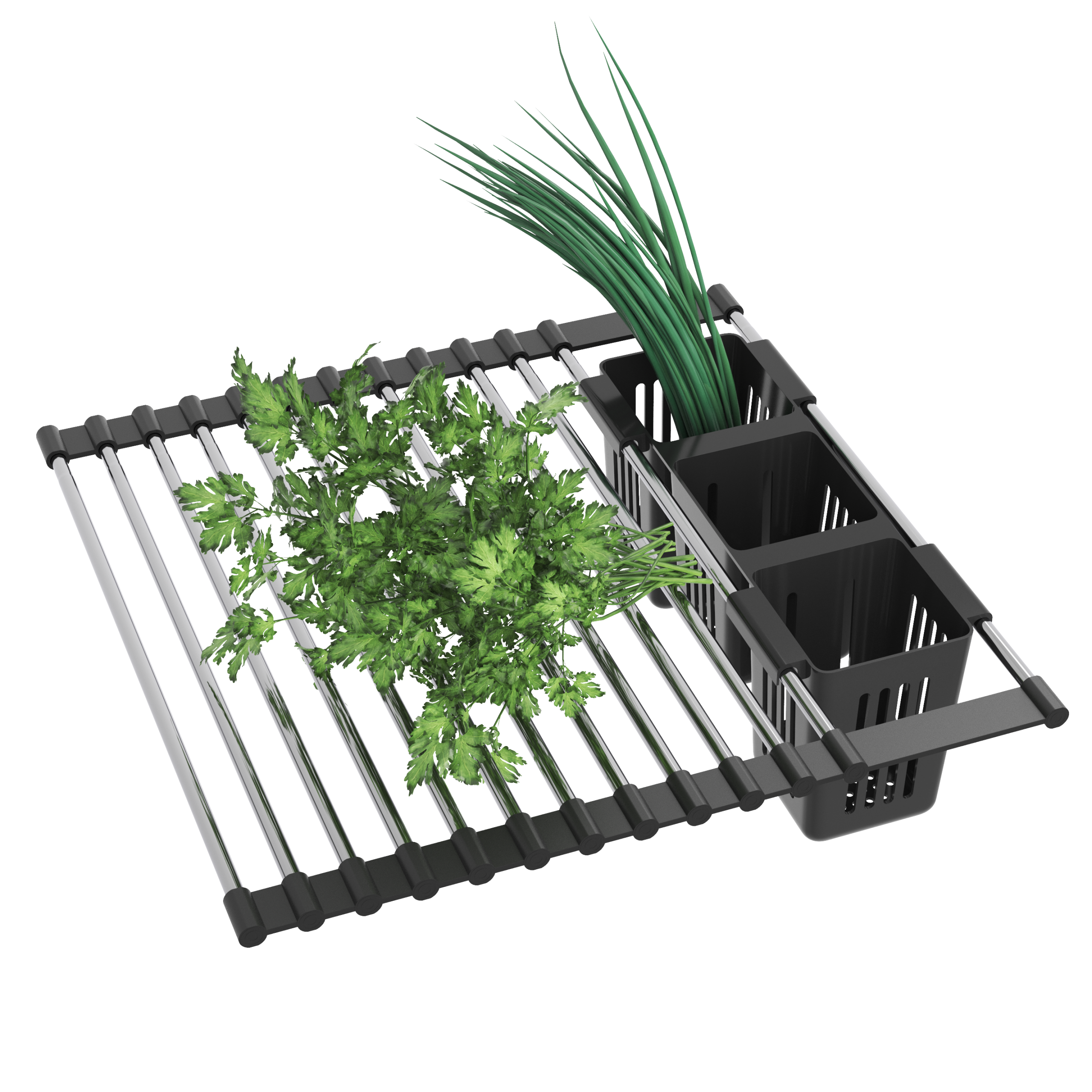 Rollmata mata teleskopowa na zlew składana stalowa organizer kuchenny