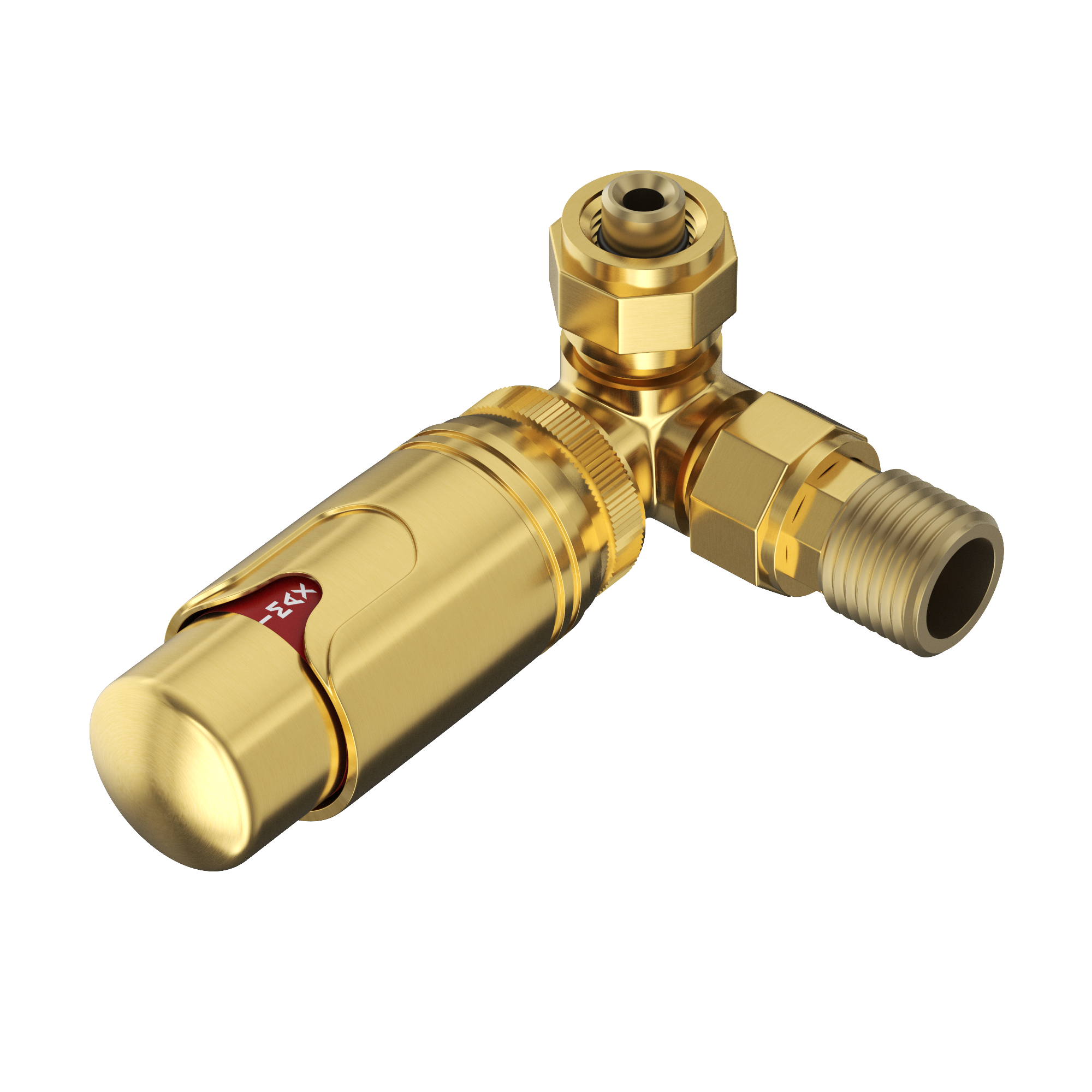 ZAWÓR GRZEJNIKOWY TERMOSTATYCZNY 3-OSIOWY ZASILAJĄCY ODCINAJĄCY_zwor termostatyczny przykrecony_u1