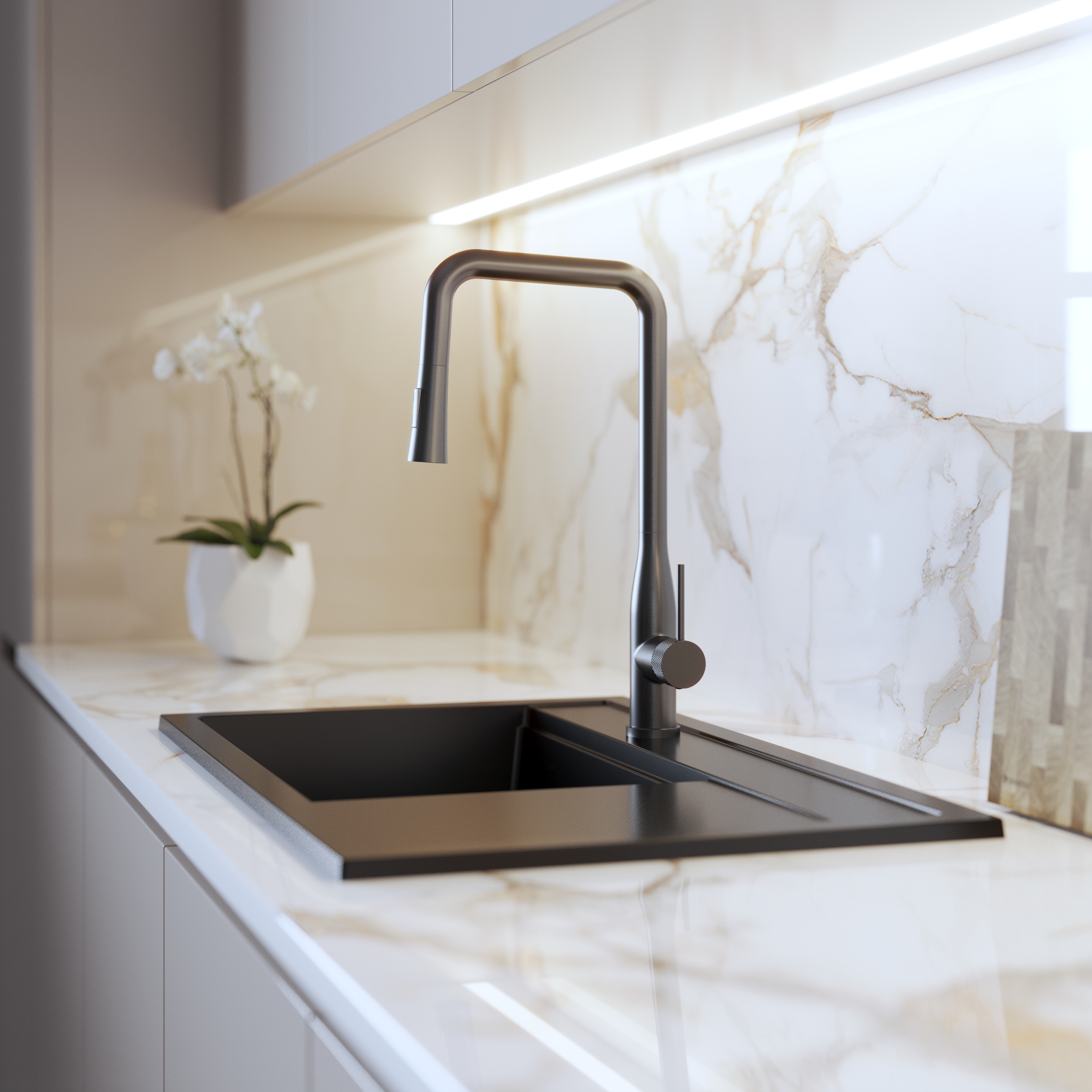 Bateria kuchenna gungrey wyciągana wylewka Kran stojący VECTOR 2 funkcje